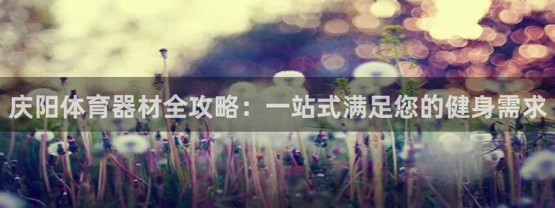 星欧娱乐平台：庆阳体育器材全攻略：一站式满足您的健身