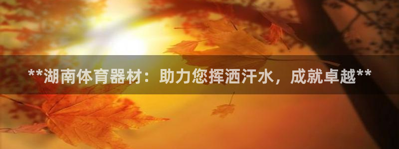 星奥娱乐招聘：**湖南体育器材：助力您挥洒汗水，成就