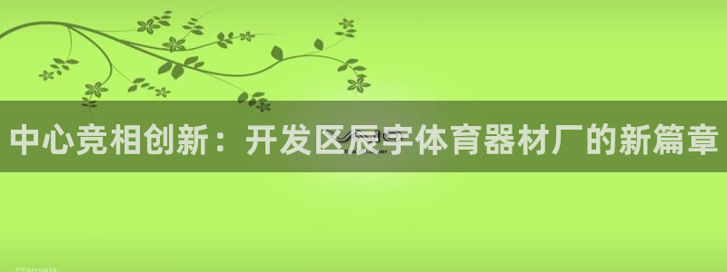 星欧娱乐彩票软件下载：中心竞相创新：开发区辰宇体育器