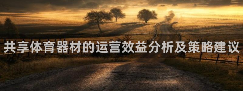 星娱乐online创作的原声：共享体育器材的运营效益